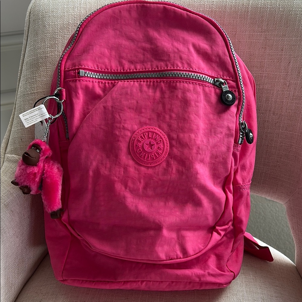 Kipling Fuchsia Backpack with Keychain
